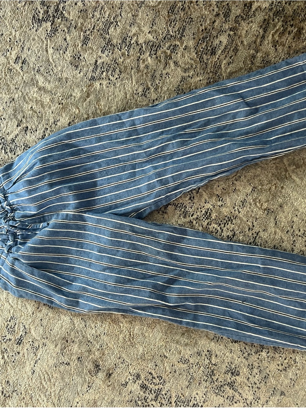 Zara Blue Pinstripe Jogger Pants